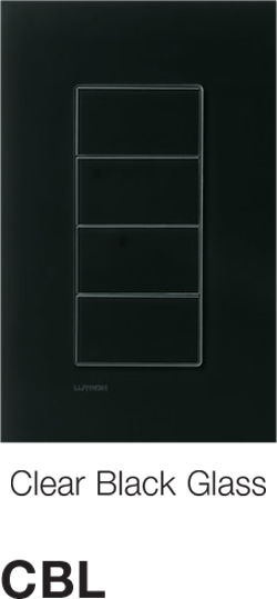 Clear Black Glass Lutron Palladiom Keypad